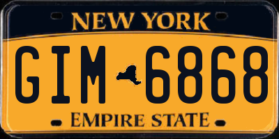 NY license plate GIM6868