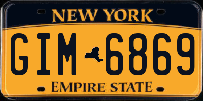 NY license plate GIM6869
