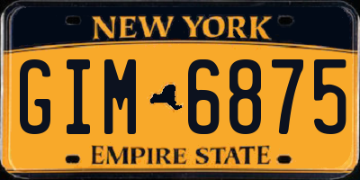 NY license plate GIM6875