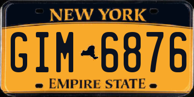 NY license plate GIM6876