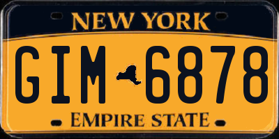 NY license plate GIM6878