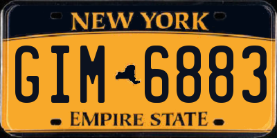 NY license plate GIM6883
