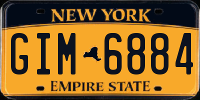 NY license plate GIM6884