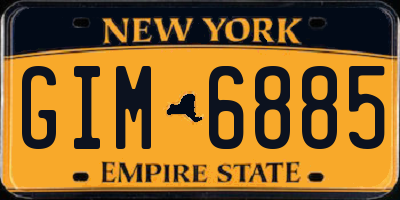 NY license plate GIM6885