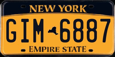 NY license plate GIM6887