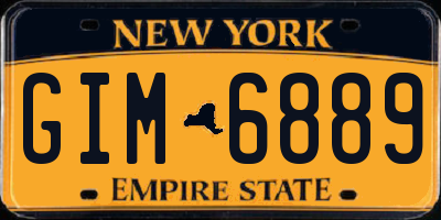 NY license plate GIM6889