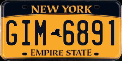 NY license plate GIM6891