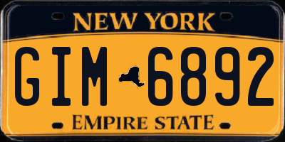 NY license plate GIM6892