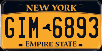 NY license plate GIM6893