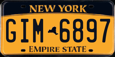 NY license plate GIM6897