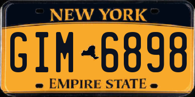 NY license plate GIM6898