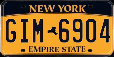 NY license plate GIM6904