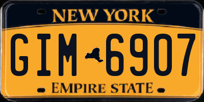 NY license plate GIM6907
