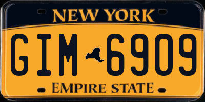 NY license plate GIM6909