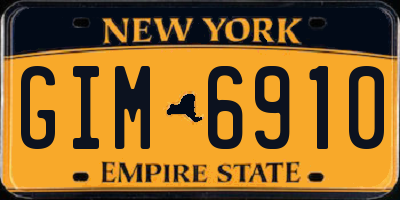 NY license plate GIM6910