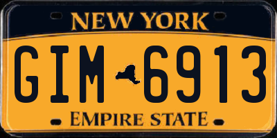NY license plate GIM6913