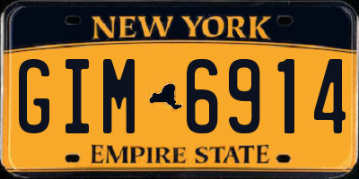 NY license plate GIM6914