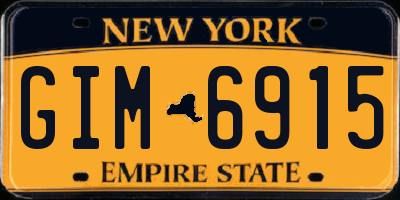 NY license plate GIM6915
