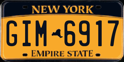 NY license plate GIM6917