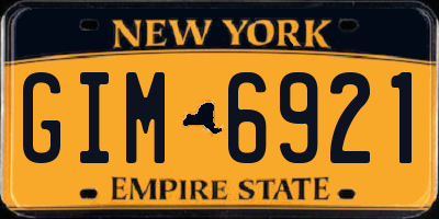 NY license plate GIM6921