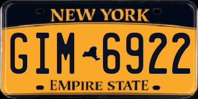 NY license plate GIM6922