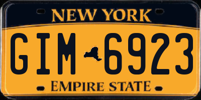 NY license plate GIM6923