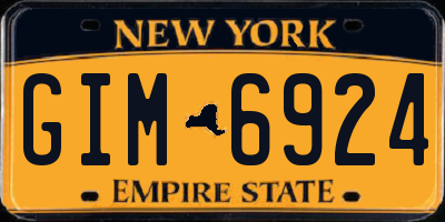 NY license plate GIM6924