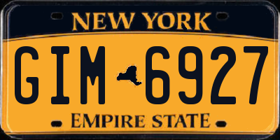 NY license plate GIM6927