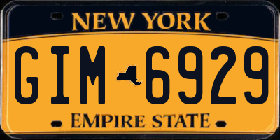 NY license plate GIM6929