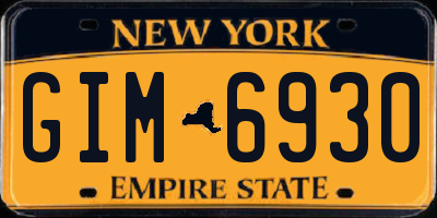 NY license plate GIM6930