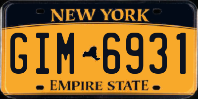 NY license plate GIM6931