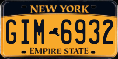 NY license plate GIM6932