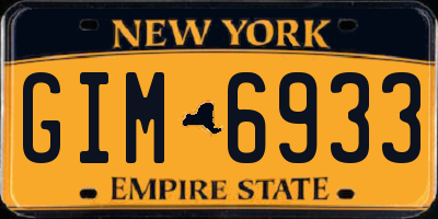 NY license plate GIM6933