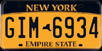 NY license plate GIM6934
