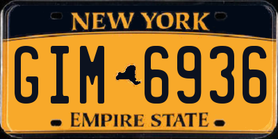 NY license plate GIM6936