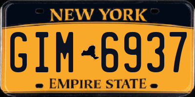 NY license plate GIM6937