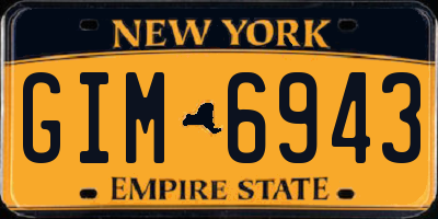 NY license plate GIM6943