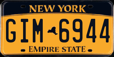 NY license plate GIM6944