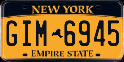 NY license plate GIM6945