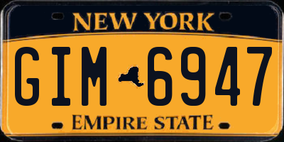 NY license plate GIM6947