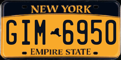 NY license plate GIM6950
