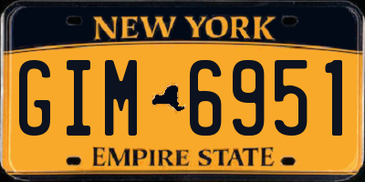 NY license plate GIM6951