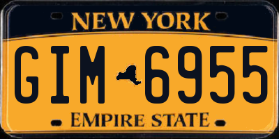 NY license plate GIM6955