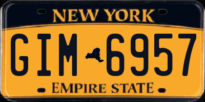 NY license plate GIM6957