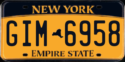 NY license plate GIM6958