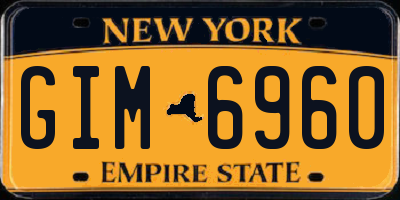 NY license plate GIM6960