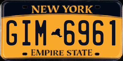 NY license plate GIM6961