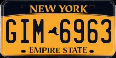 NY license plate GIM6963