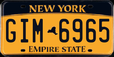 NY license plate GIM6965