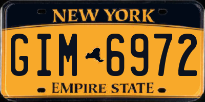 NY license plate GIM6972